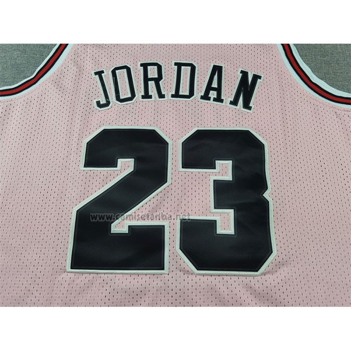 Camiseta Chicago Bulls Michael Jordan #23 Mitchell & Ness 1997-98 Rosa